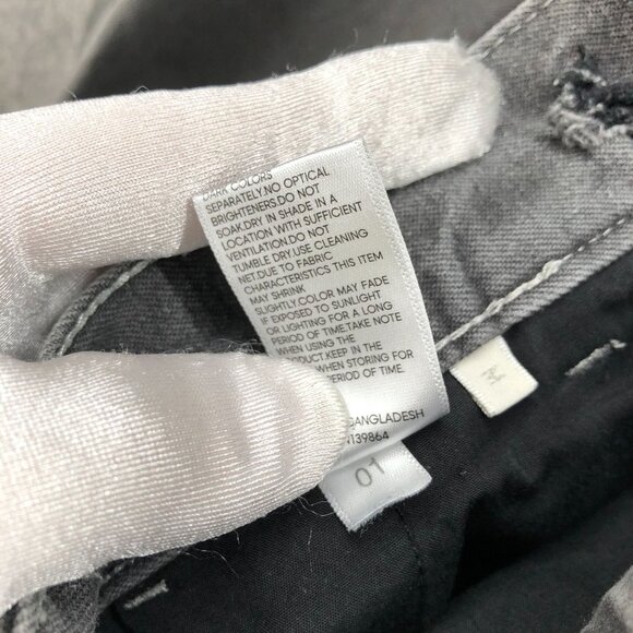 Gu (Uniqlo) Baggy Curved Jeans Mens M Gray Drawstring Pleated Front - Picture 10 of 12